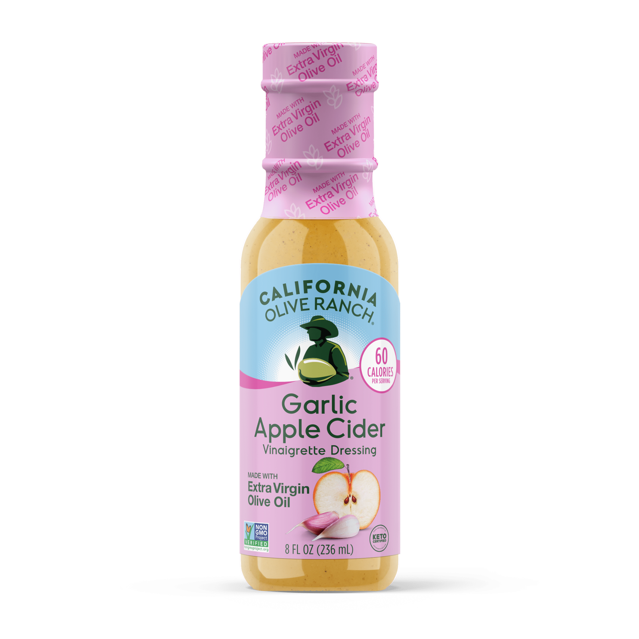 Cal Cider Pack of 6, California Olive Ranch Garlic Apple Cider Vinaigrette, 10 fl ...