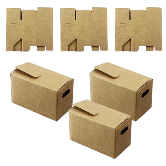 Pack of 6 Cardboard Mailer Box for Packing Mailing Business Kraft Paper Boxes