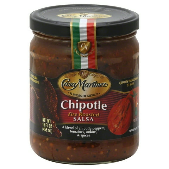 Pack of 6, Casa Martinez Chipotle Fire Roasted Salsa, 16 oz