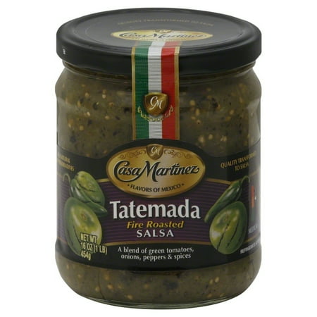 Casa Martinez Medium Fire Roasted Tatemada Salsa, 16 Oz (Pack of 6)