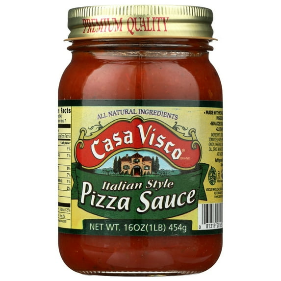 Pack of 6, Casa Visco Italian Style Pizza Sauce, 16 oz