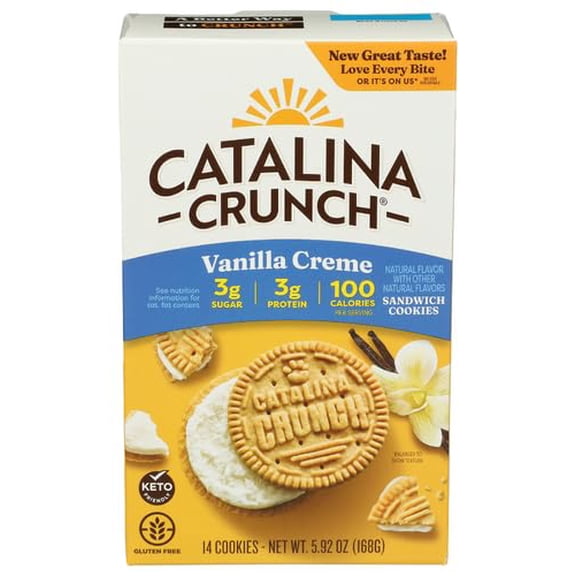 (Pack of 6) Catalina Crunch Cookie Sandwich Vanilla Creme 5.92 Oz