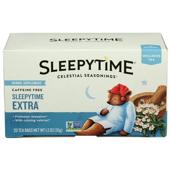 Pack of 6, Celestial Seasonings Sleepytime Extra Wellness Tea, 1.2 oz