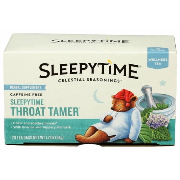 (Pack of 6) Celestial Seasonings Sleepytime Throat Tea 20 Bags