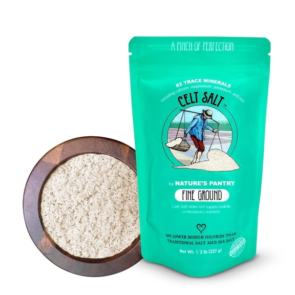 (Pack of 6) Celt Salt by Nature's Plant Salt Fine Ground 0.5 lb