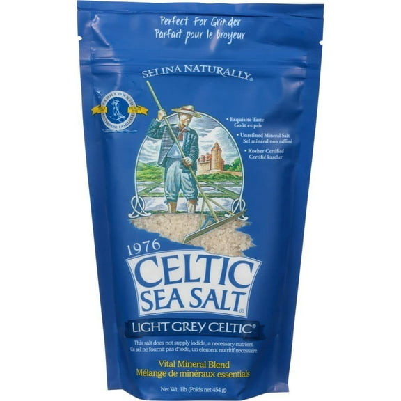 Pack of 6, Celtic Light Grey Celtic Sea Salt, 1 lb