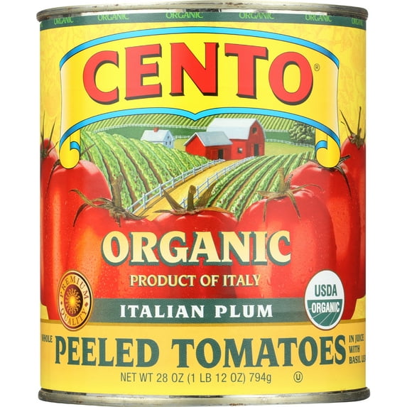 Pack of 6, Cento Organic Italian Whole Peeled Tomatoes, 28 oz