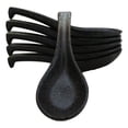 thumbnail image 1 of Pack of 6 Charcoal Grey Tone Hakumu Ceramic Asian Soup Spoons With Hook 5.75"L, 1 of 9