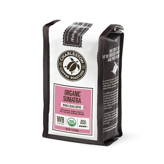 Pack of 6, Charleston Coffee Roaster Organic Sumatra, 12 oz