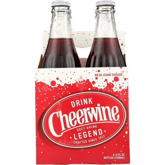 (Pack of 6) Cheerwine Soda Cheerwine Glass 4-Pack 48 Fo