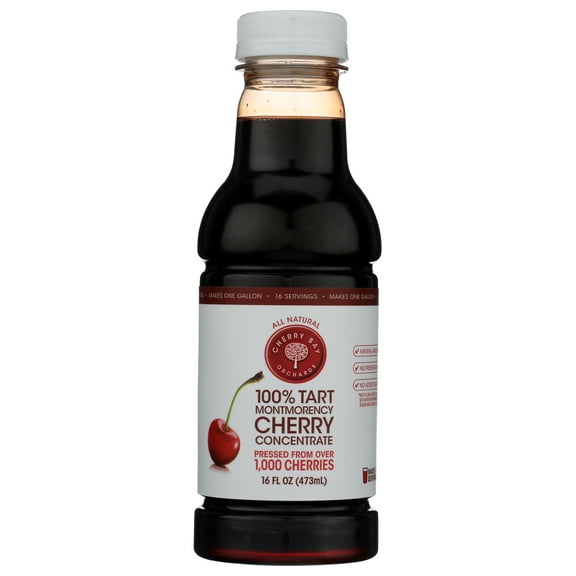 Pack of 6, Cherry Bay Orchards Tart Montmorency Cherry Concentrate, 16 fl oz