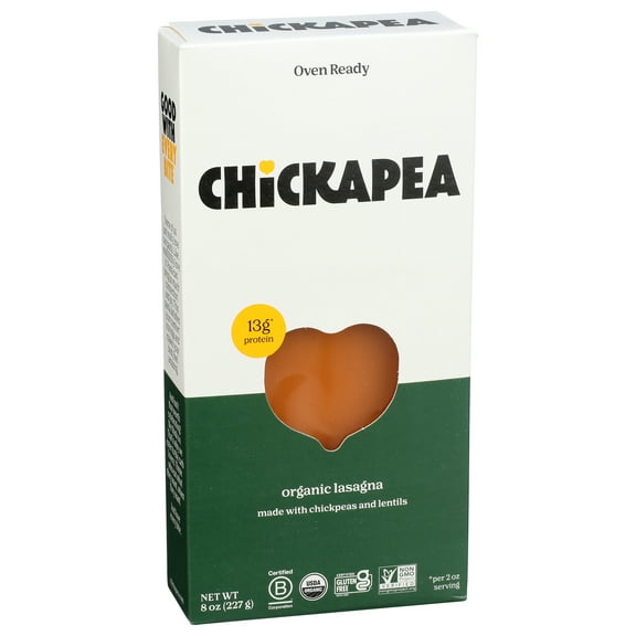 (Pack of 6), Chickapea Lasagna Pasta, 8 oz