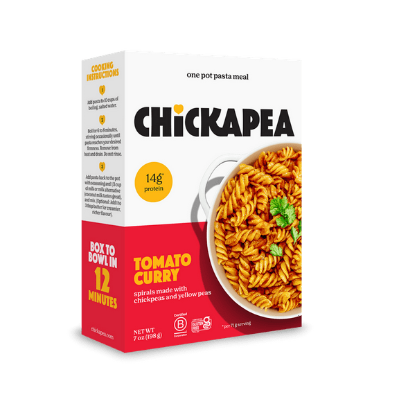 (Pack of 6), Chickapea One Pot Tomato Curry Pasta, 7 oz