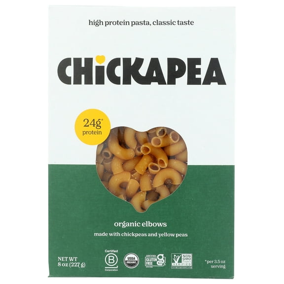 (Pack of 6) Chickapea Organic Elbows Pasta, 8 oz