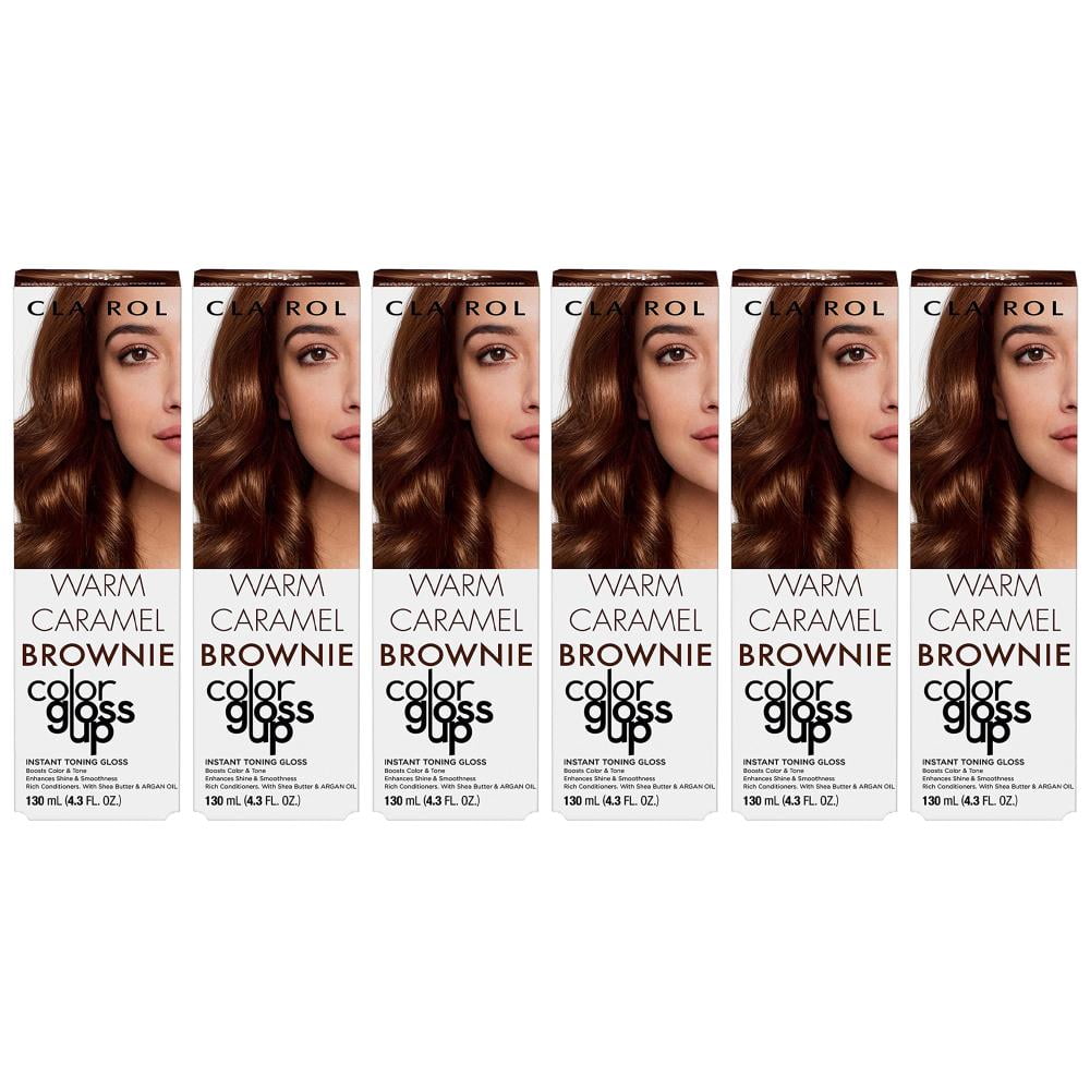 Pack of (6) Clairol Color Gloss Up Temporary Hair Dye, Warm Caramel