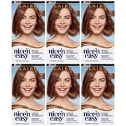 Pack of 6 Clairol Nicen Easy Permanent Hair Dye, 6W Light Mocha Brown Hair Color