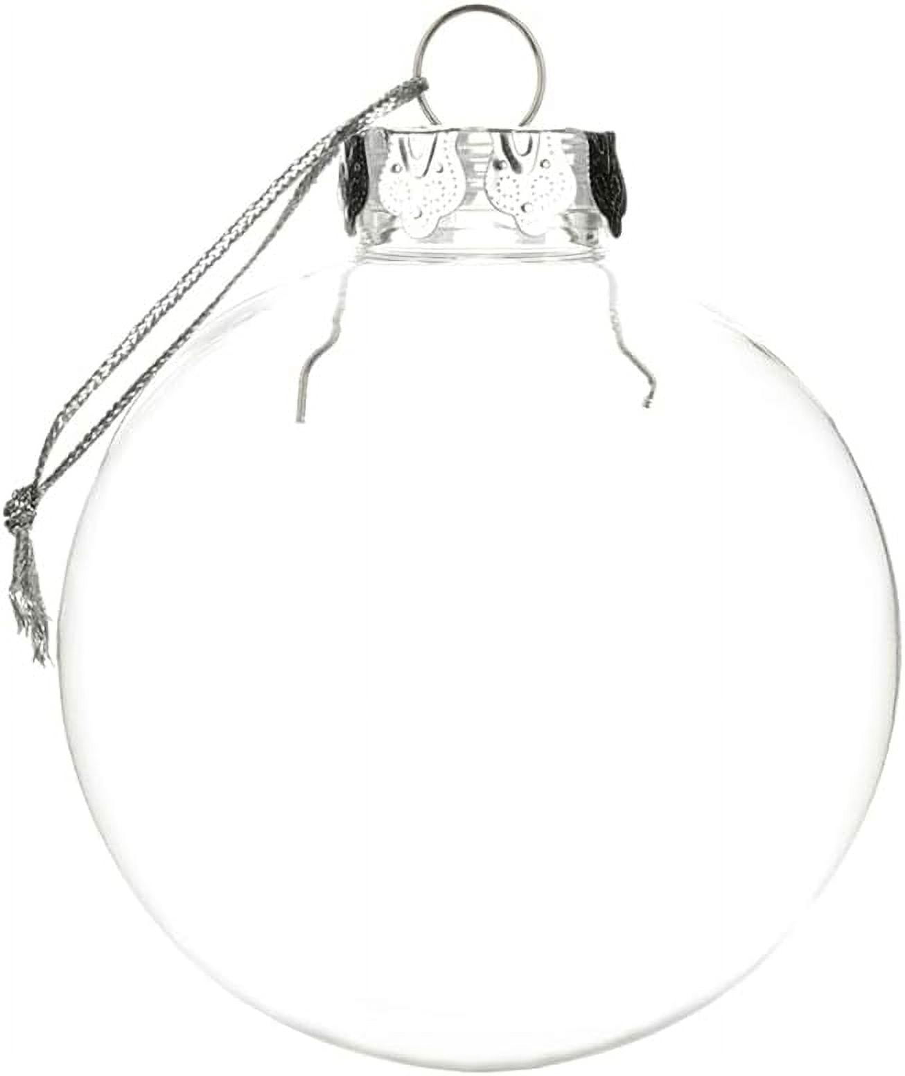 Pack of 6 Clear Fillable Ornaments Balls, 4 Inch DIY Christmas Tree