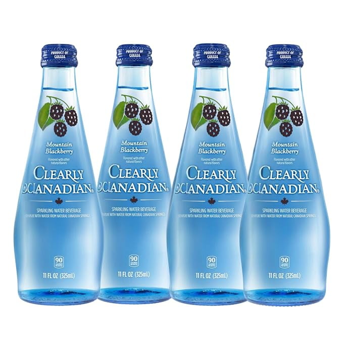 (Pack of 6), Clearly Canadian Mountain Blackberry Sparkling Water, 4 pcs - 44 fl oz