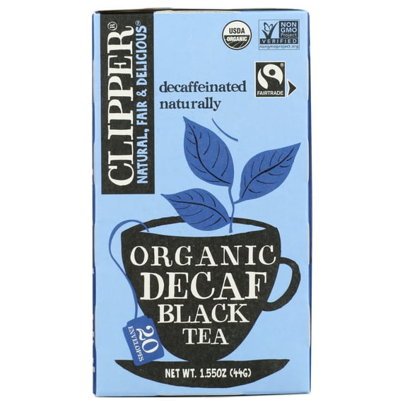 (Pack of 6), Clipper Organic Decaf Black Tea - 20 Ct , 1.55 oz