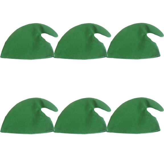 Pack of 6 Colorful Elves Hats for Christmas Comfortable Festival Holiday Headwears Unisex Party Costume Accessories