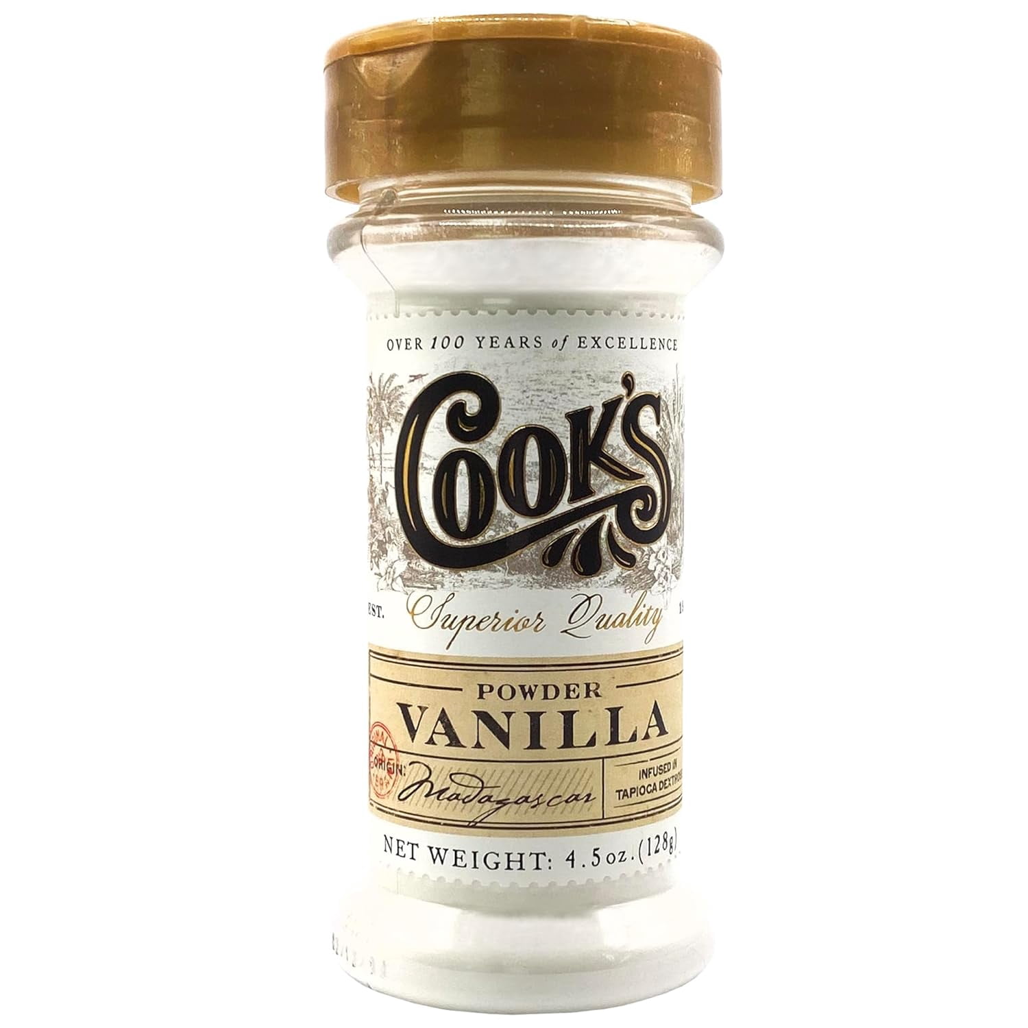 Pack of 6 Cooks Palm Powder Pure Organic Vanilla 4.5 oz