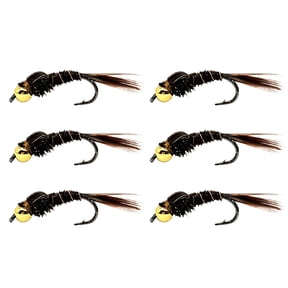 Pack of 6 Copper Head Fly For Fishing With Improved Sinking Speed And Hook Efficiency Fly Fishing Baits