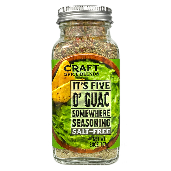 (Pack of 6), Craft Spice Blends It's Five O'Guac Somewhere Seasoning, 3.8 oz