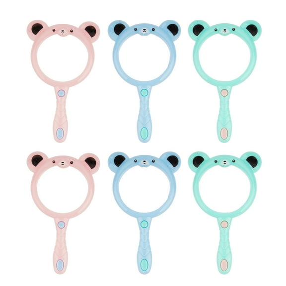 Pack of 6 Cute Magnifiers Cartoon Magnifying Glass 60mm Lens Toy for Scientific
