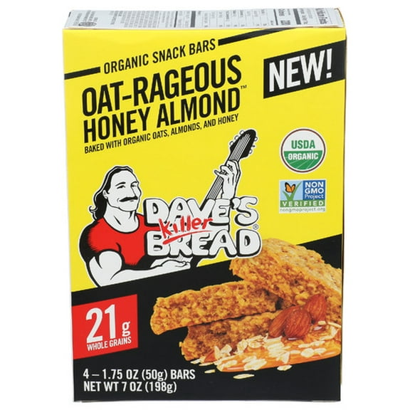 Pack of 6 Dave's Killer Bread Bar 4MP Oat Honey Almond with 7 oz