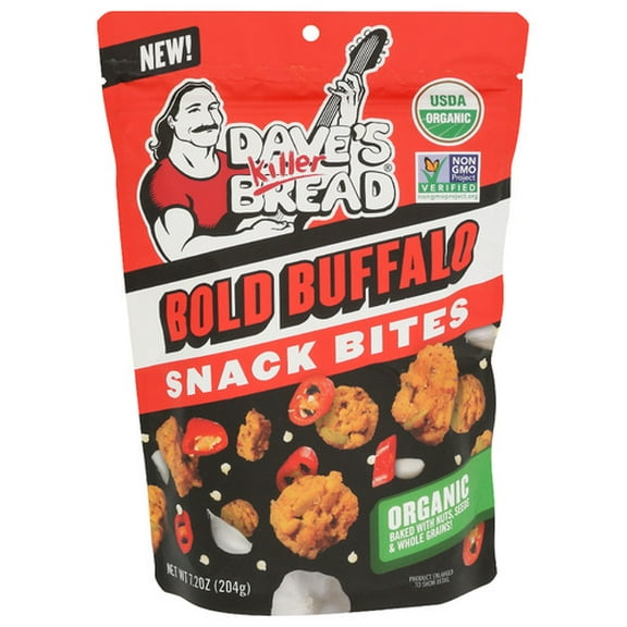 Pack of 6 Dave's Killer Bread Bites Buffalo Baked 7.2 oz