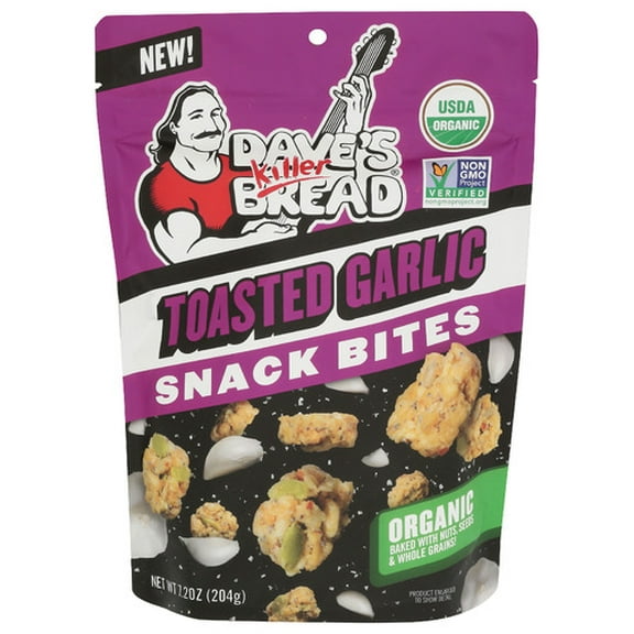 Pack of 6 Dave's Killer Bread Bites Garlic Baked 7.2 oz