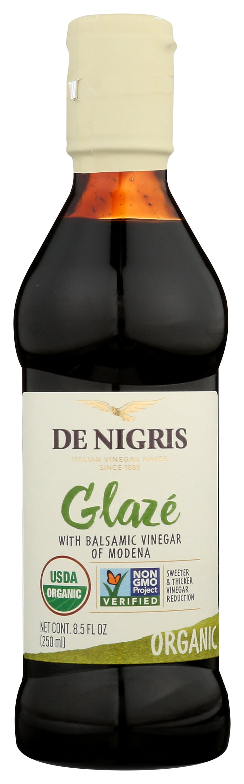 Pack of 6, De Nigris Glaze with Balsamic Vinegar of Modena, 8.5 oz