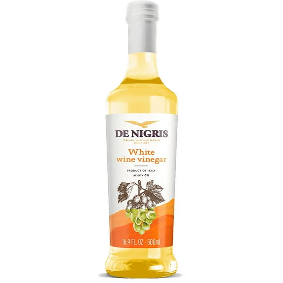 Pack of 6, De Nigris White Wine Vinegar, 16.9 fl oz