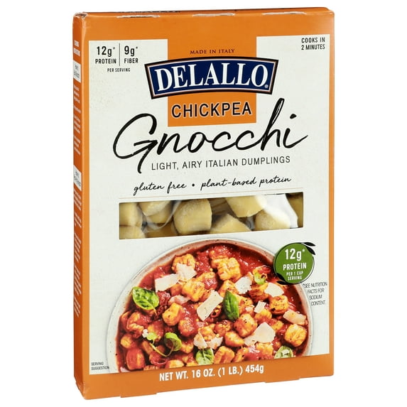 (Pack of 6), DeLallo Chickpea Gnocchi, 16 oz