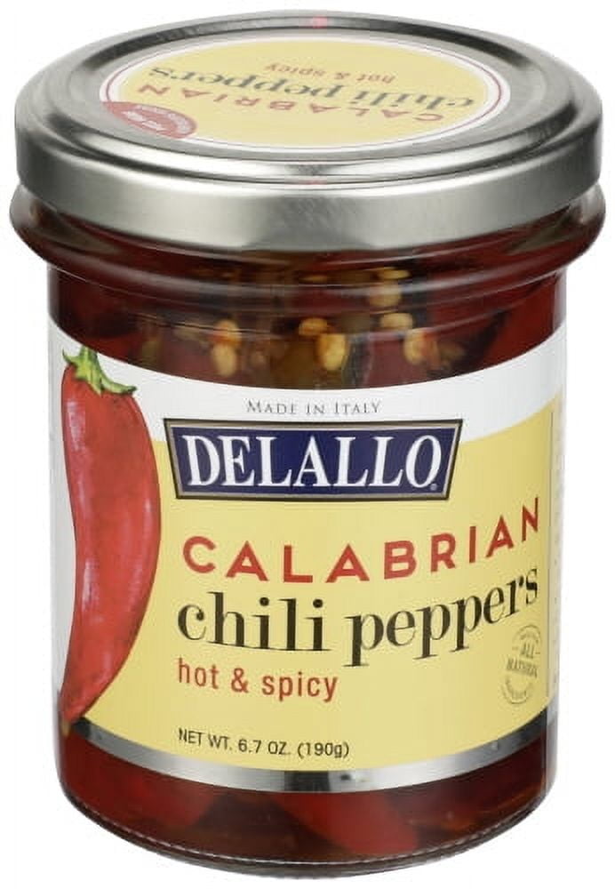 (Pack of 6) Delallo Calabrian Chili Peppers 6.7 Oz
