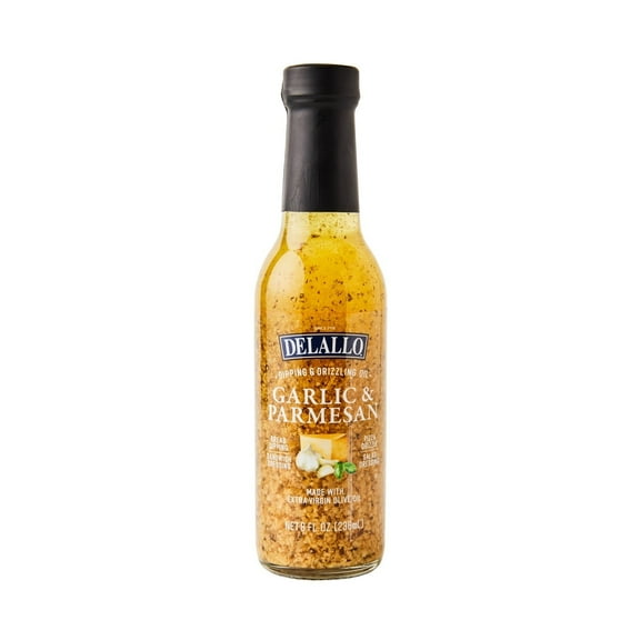 (Pack of 6), Delallo Garlic Parmesan Dipping Oil, 8 fl oz