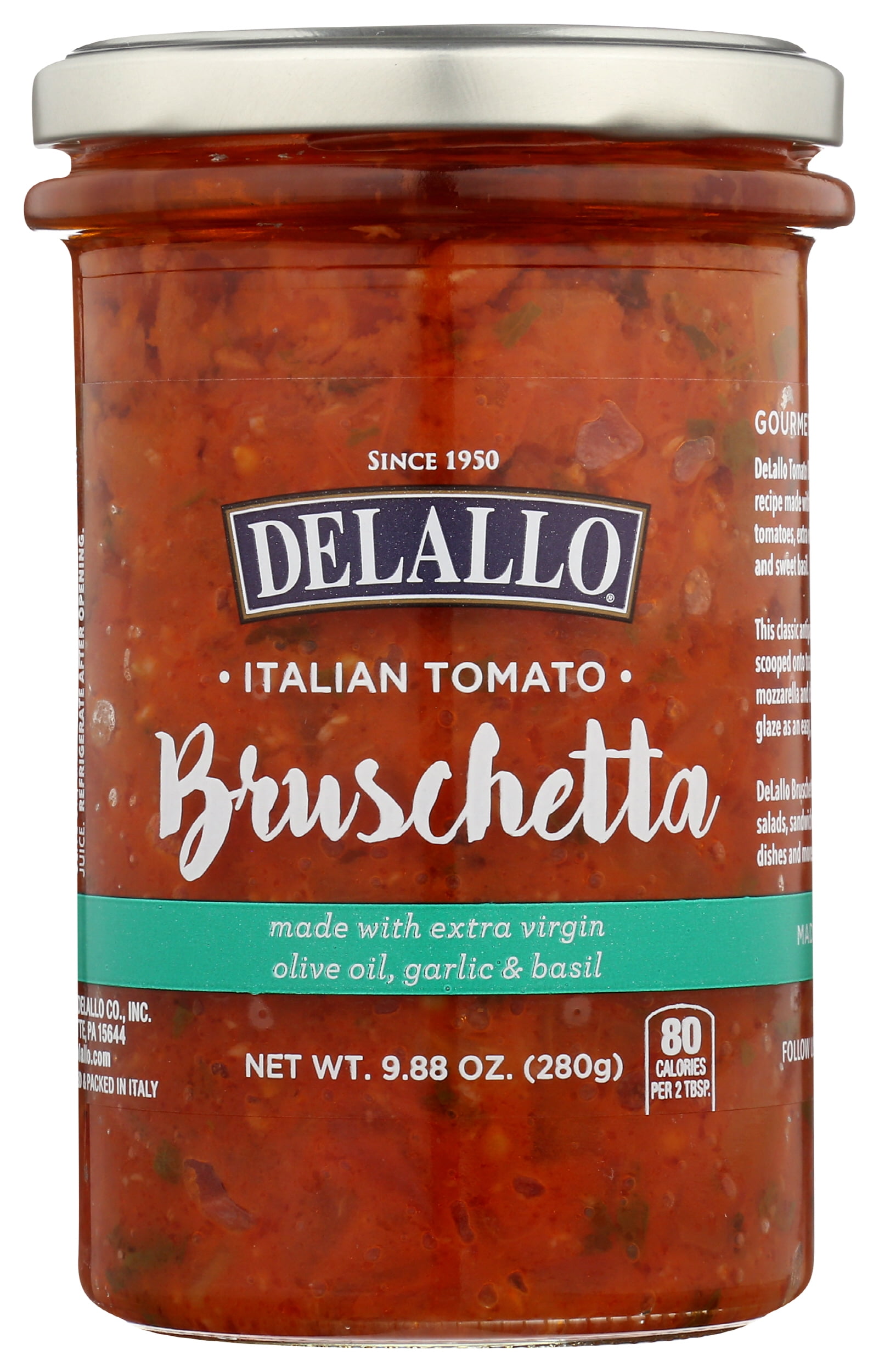 Pack of 6, Delallo Italian Tomato Bruschetta, 9.88 oz