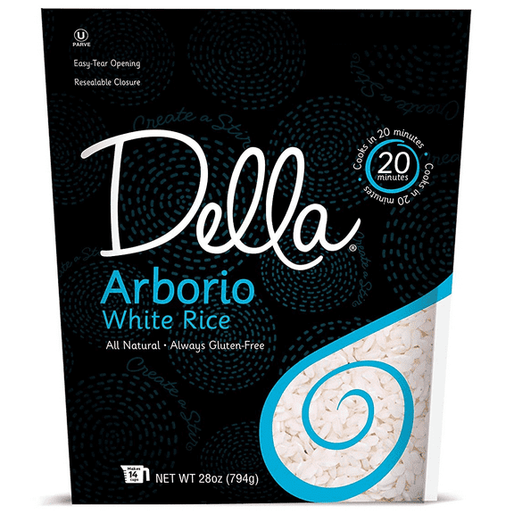 Pack of 6, Della Gourmet Arborio White Rice, 28 oz