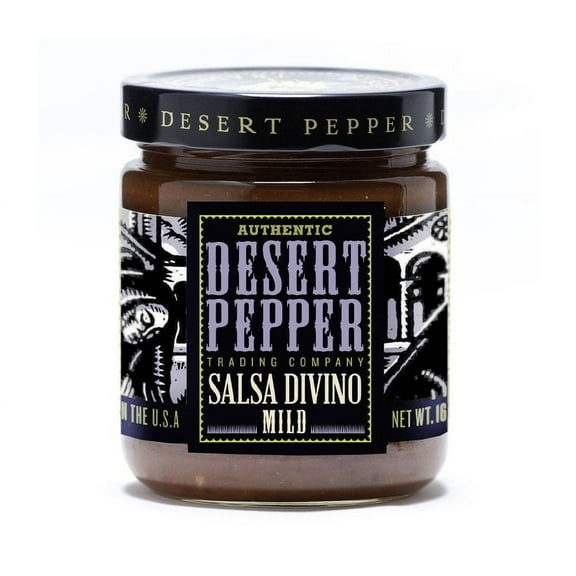 Pack of 6, Desert Pepper Salsa Divino Mild, 16 oz