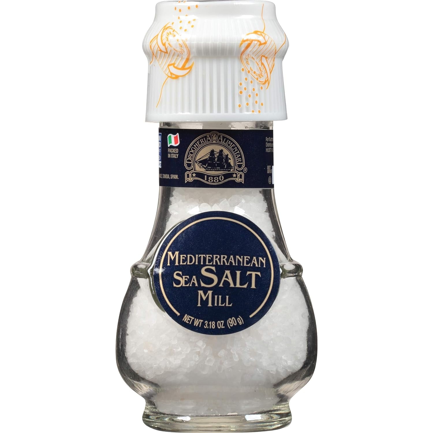 Pack of 6, Drogheria & Alimentari Mediterranean Sea Salt Mill, 3.17 oz