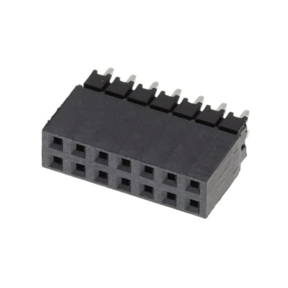 Pack of 6 ESQ-107-12-L-D Connector 14 Position Elevated Socket 0.100 (2.54mm) Through Hole Gold