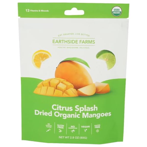 (Pack of 6) Earthside Farms Organic Dried Mangoes 2.8 Oz