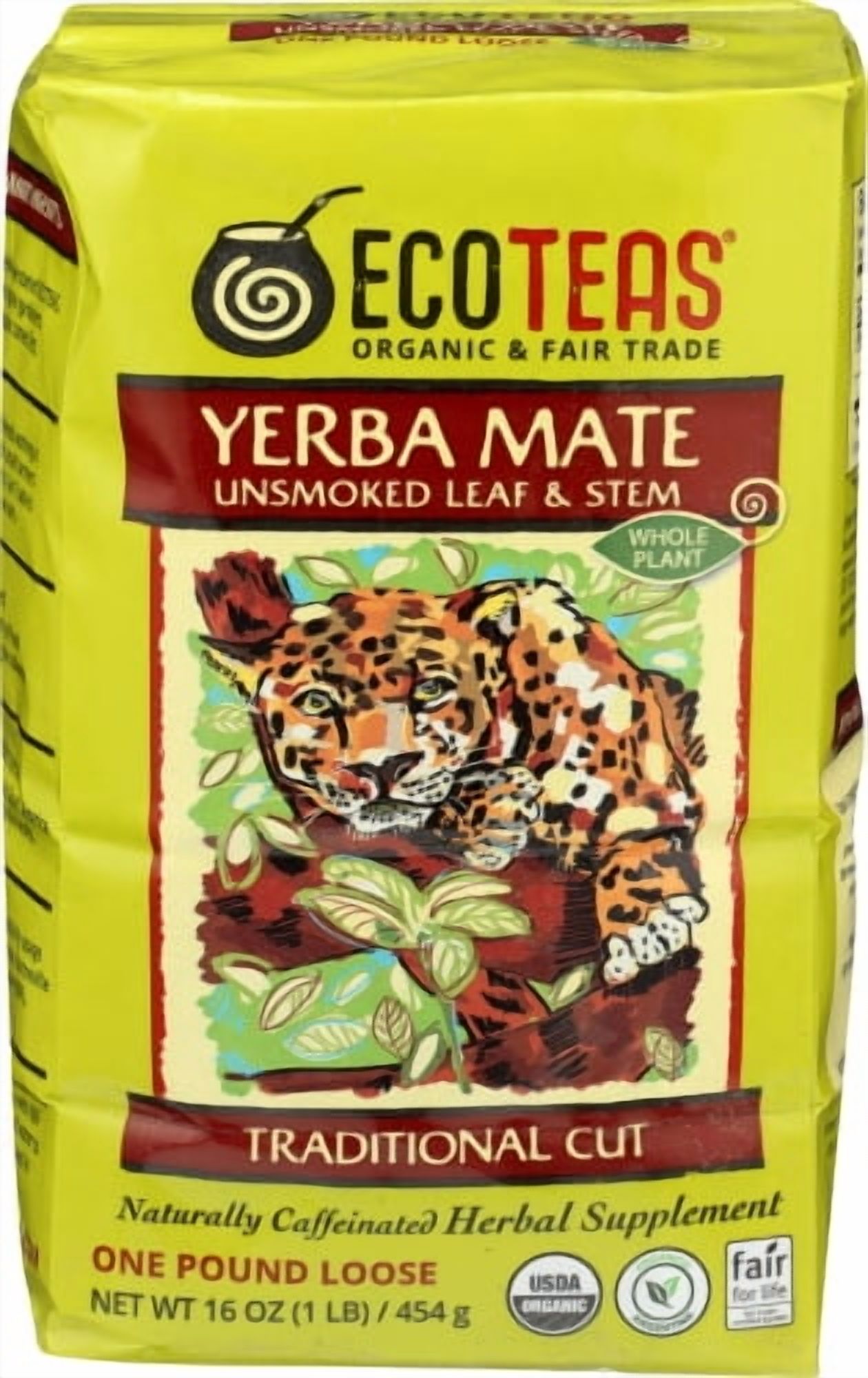 Pack of 6 Eco Tea Yerba Mate Loose Traditional 1 lb