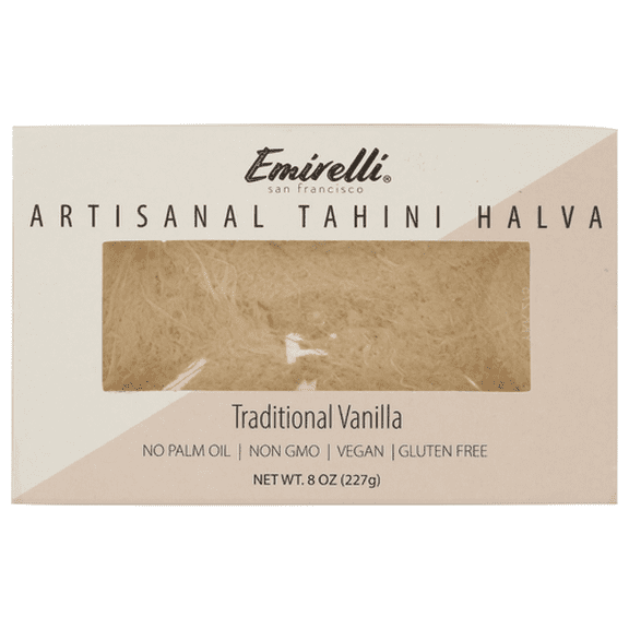 (Pack of 6) Emirelli Halva Tahini Traditional Vanilla 8 Oz