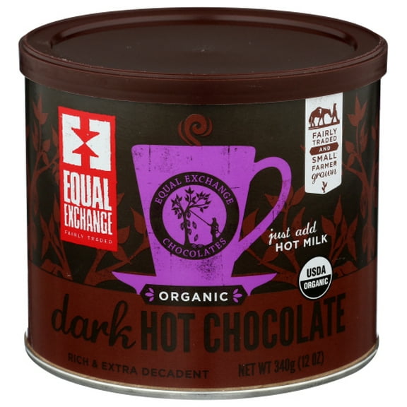 (Pack of 6) Equal Exchange Dark Organic Hot Chocolate 12 oz