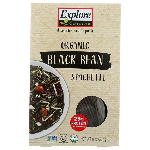 Pack of 6, Explore Cuisine Black Bean Spaghetti, 8 oz