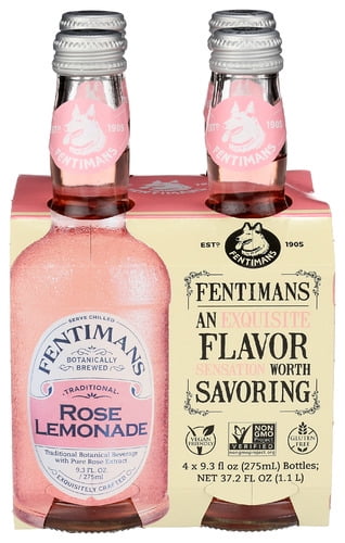 (Pack of 6) Fentimans Beverage 4-Pack Rose Lemonade 37.2 Fo