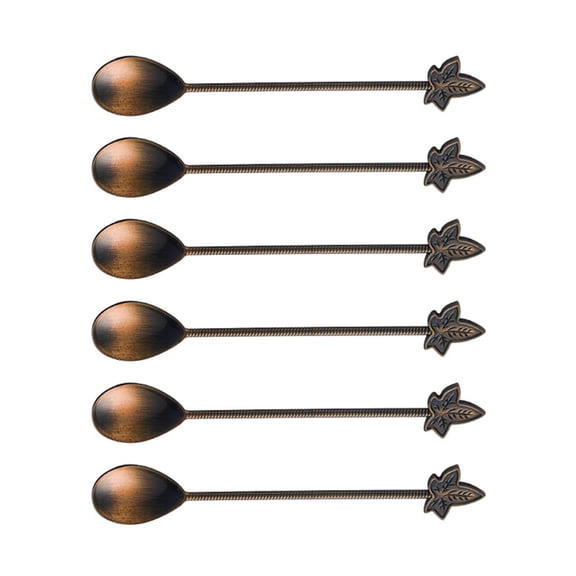 Pack of 6 Flexible Stirring Spoons in Kirsite for Multiple Cooking Tasks Such as Mixing and Decorating