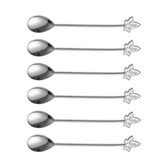 Pack of 6 Flexible Stirring Spoons in Kirsite for Multiple Cooking Tasks Such as Mixing and Decorating
