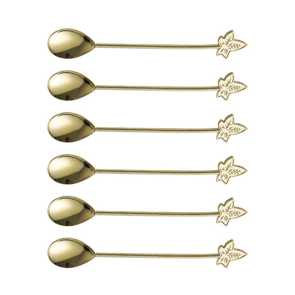 Pack of 6 Flexible Stirring Spoons in Kirsite for Multiple Cooking Tasks Such as Mixing and Decorating